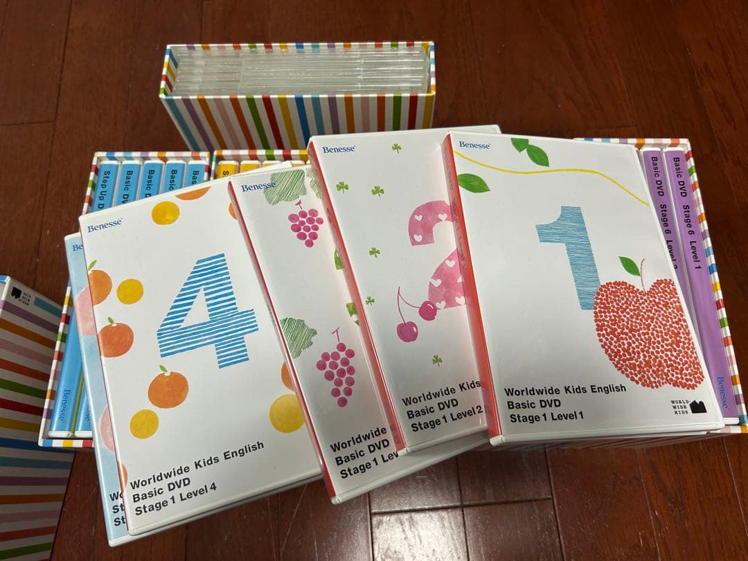 【新品未開封あり】ベネッセ ワールドワイドキッズ DVD、CDフルセット