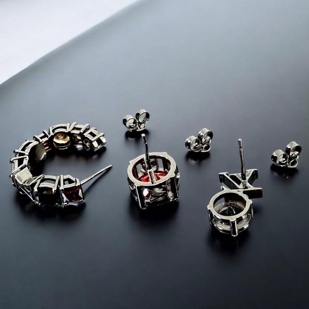 【美品☆現行】ヴィトン　Vシグネチャー ストラス 　ピアス　3点セット　LV