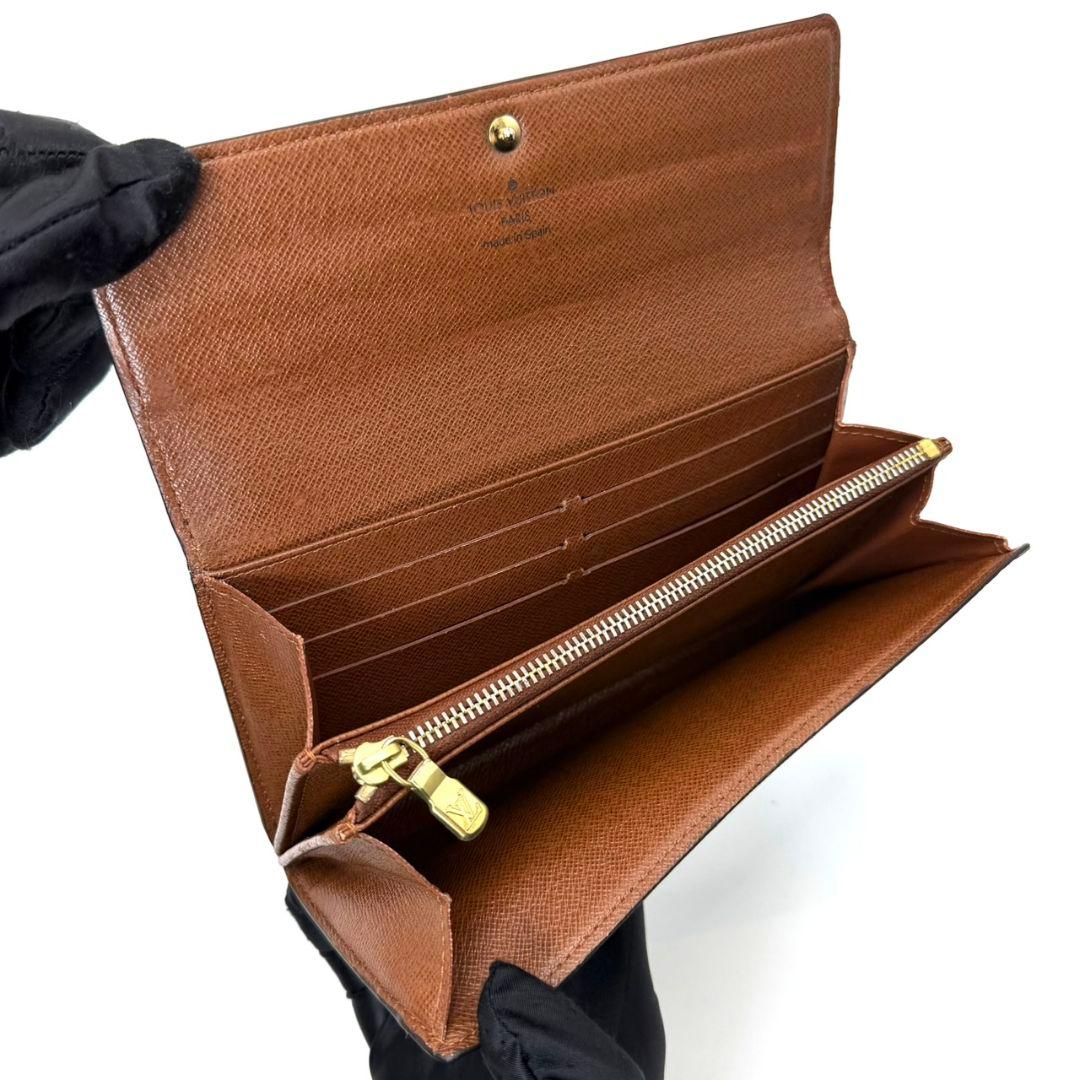 美品 ルイヴィトン モノグラム ポルトフォイユ サラ 10カード 財布 茶色 .