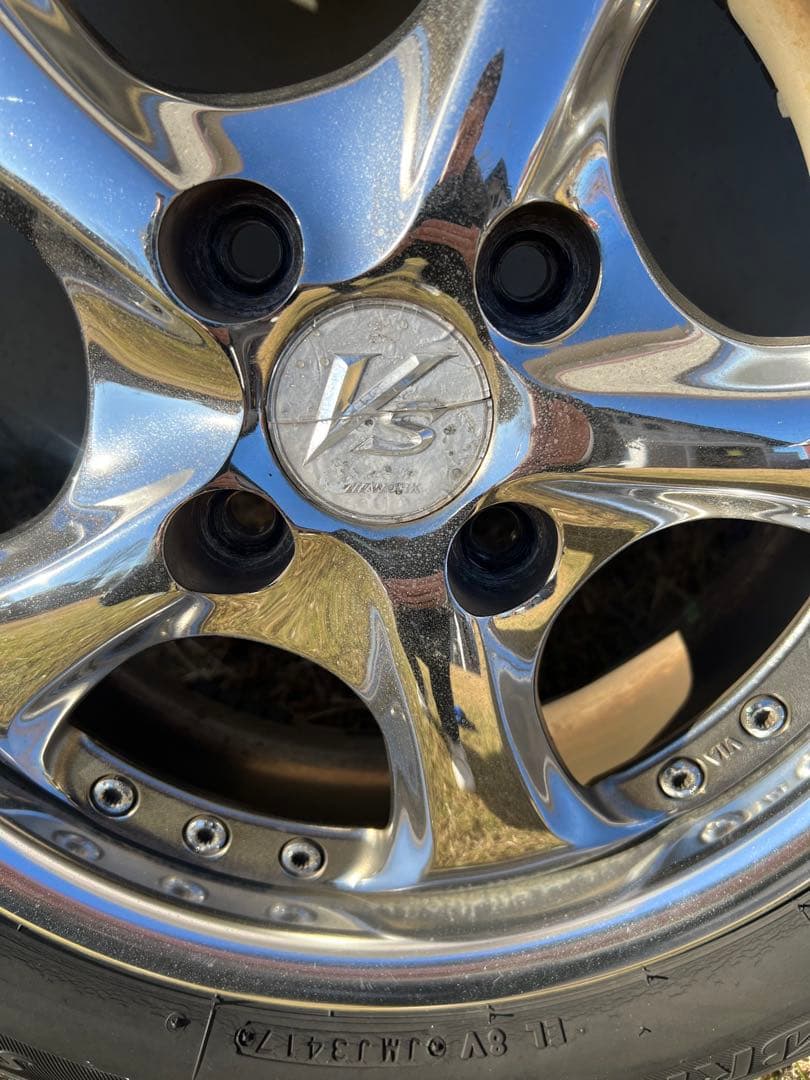 とかとかとーか　WORK VS-KF 14インチ クロームホイールセット