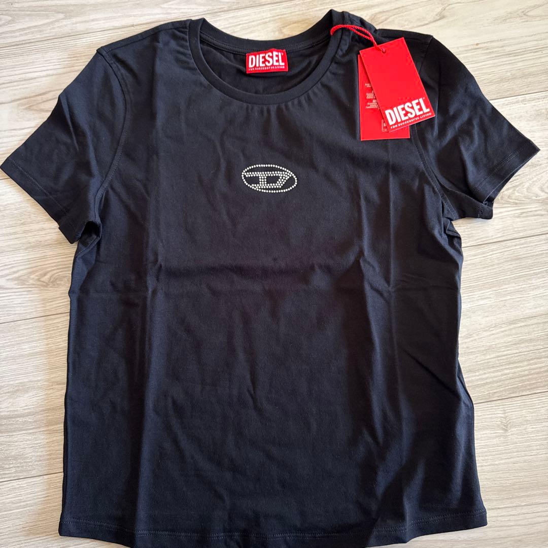 最終再値下げ！DIESEL ラインストーン半袖Tシャツ 新品タグ付き