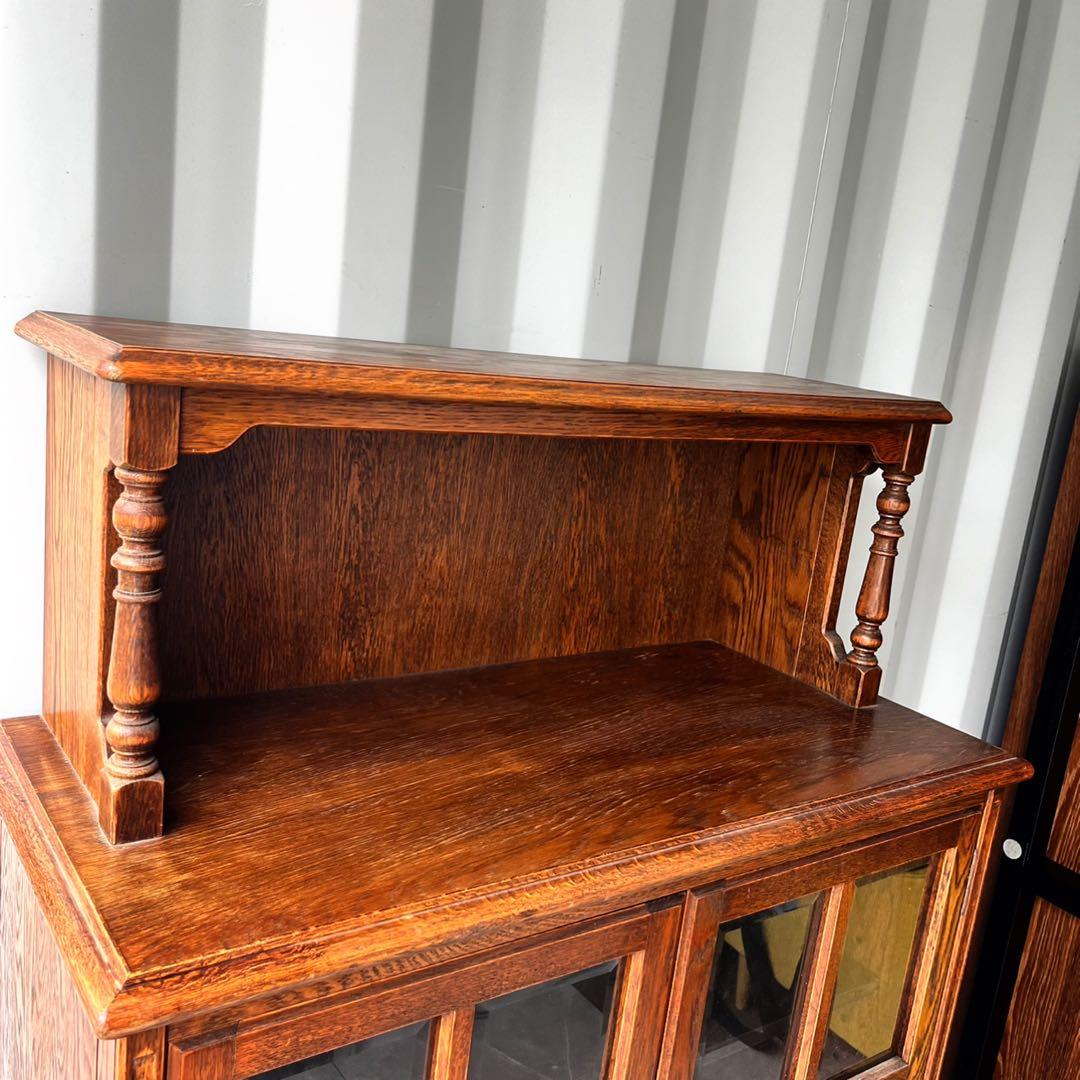 取付無料！三越家具 ブルージュ おしゃれアンティーク 天然木キャビネット 本棚✨