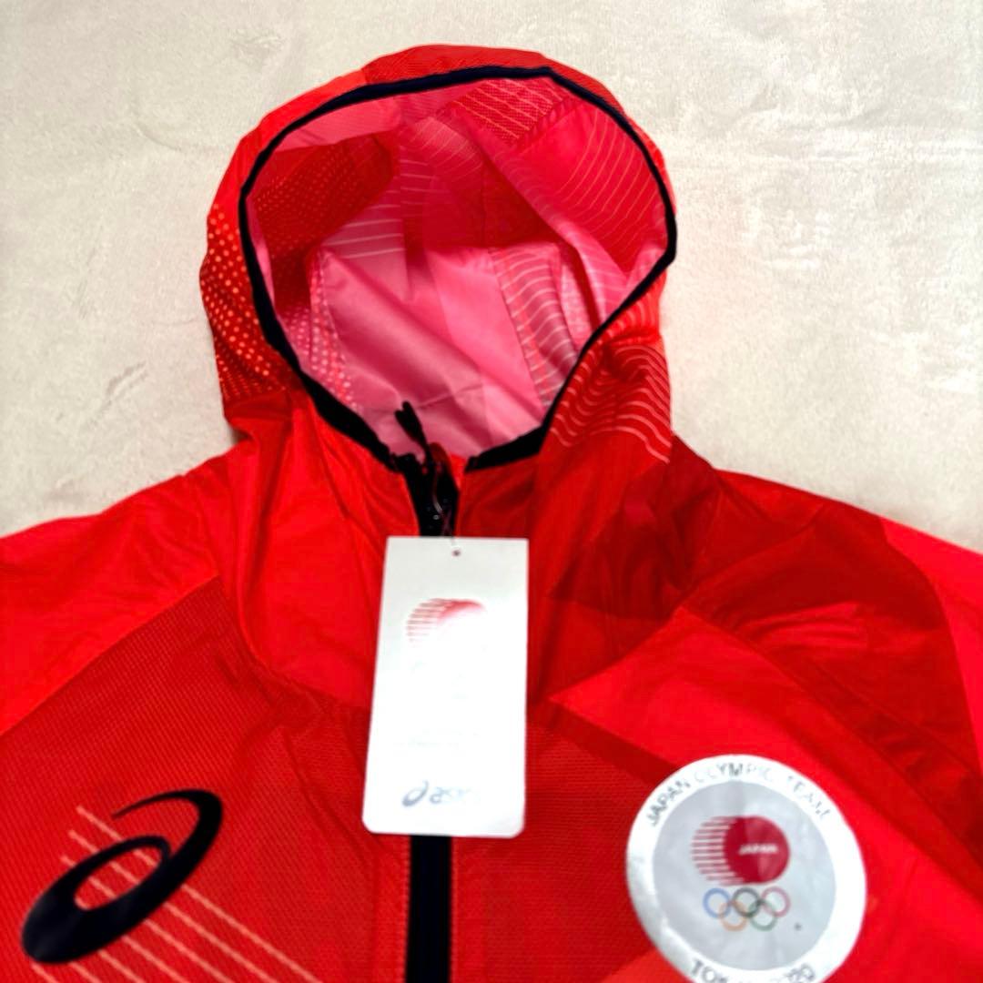ASICS アシックス ウインドジャケット サンライズ　レッド　L 東京2020