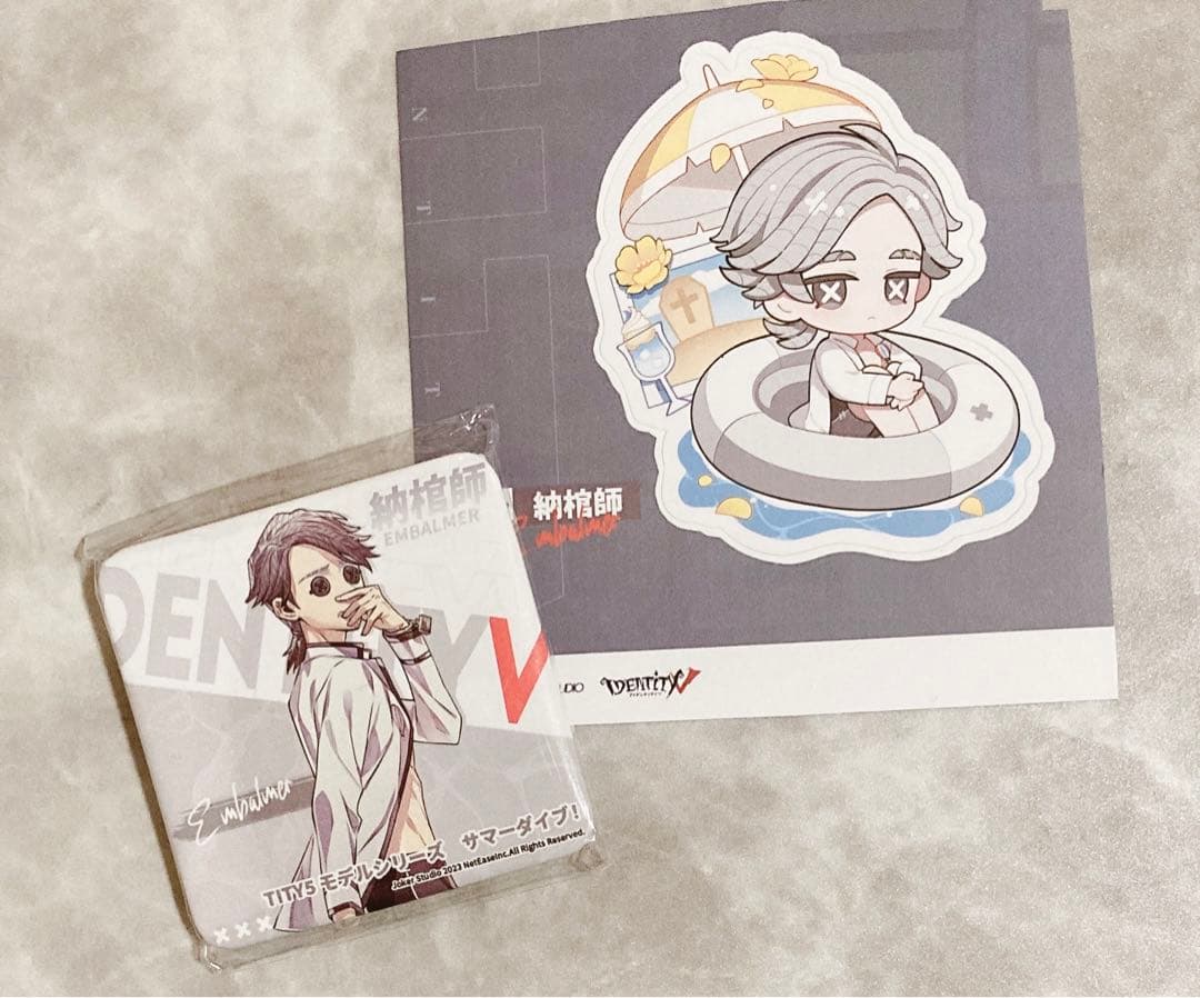 第五人格 IdentityⅤ 夏コミ スクエア缶バッジ ステッカー 納棺師