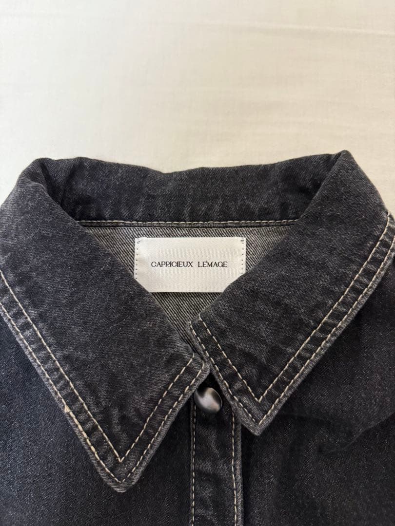 CAPSULEUX LEMAGE ブラックデニムカバーオール