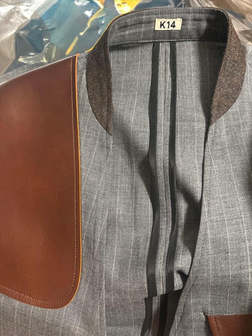 【KHOKI】26ss Leather-Patch No-Collar JKT