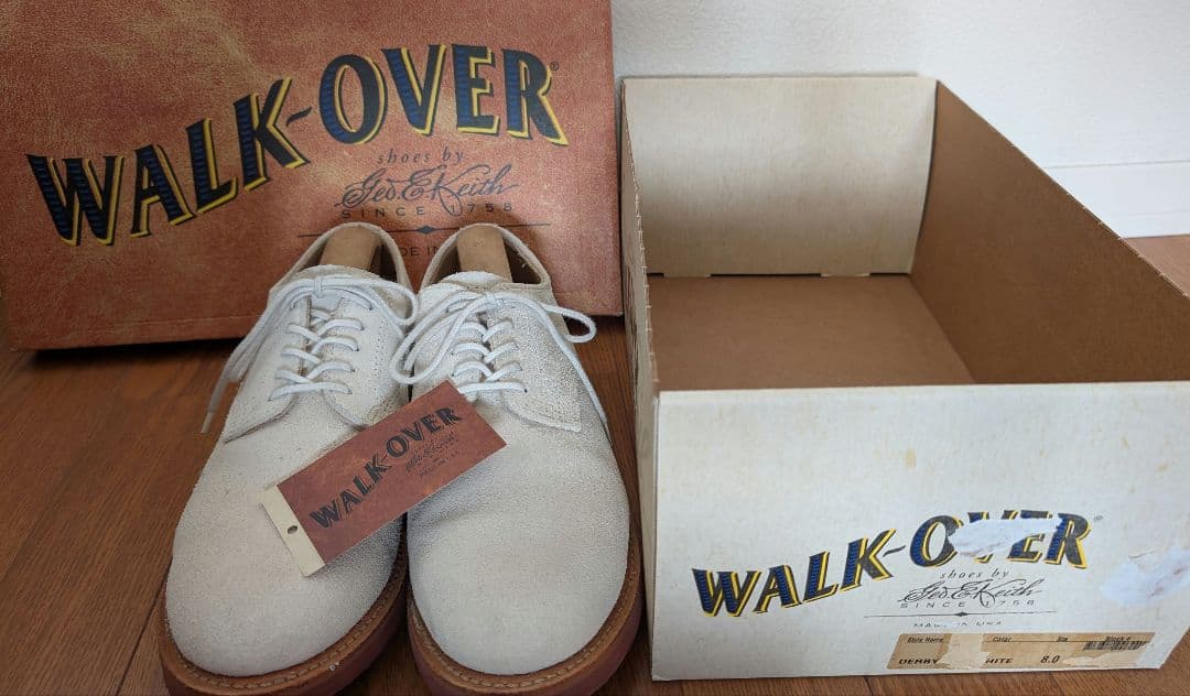 WALKOVER ホワイトバックス US8 USA製 アイビー・トラッド定番