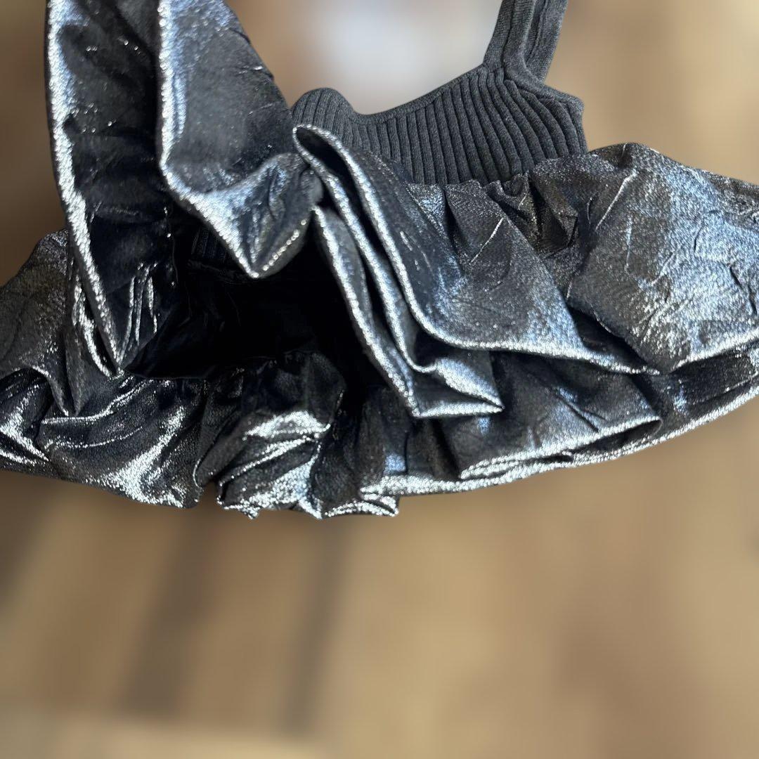 リブ編みフリルビスチェ ommo