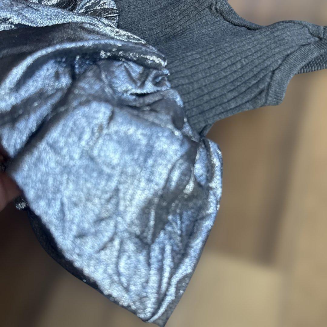 リブ編みフリルビスチェ ommo