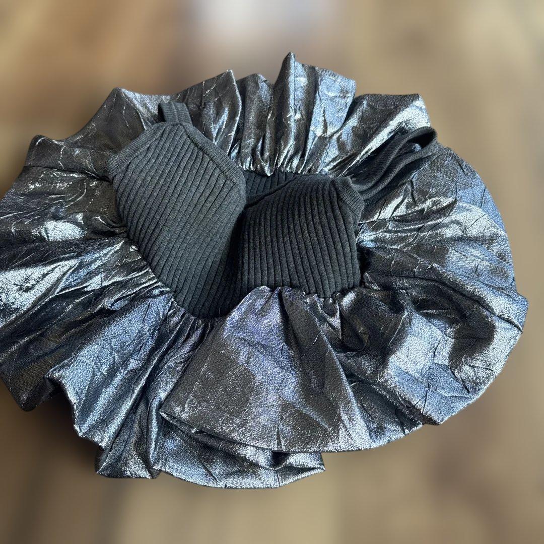 リブ編みフリルビスチェ ommo