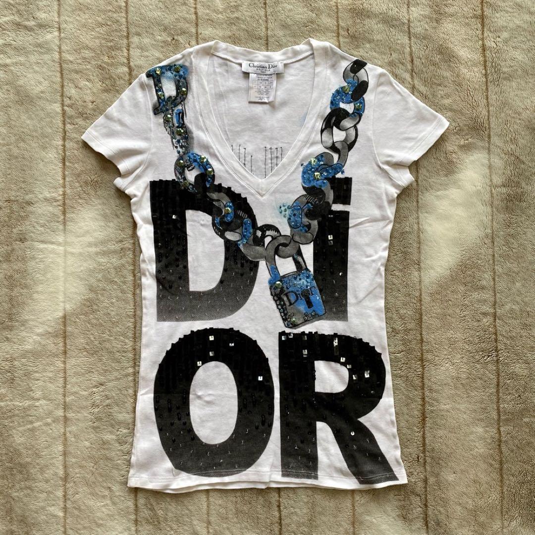 レア　クリスチャンディオール　ロゴTシャツ