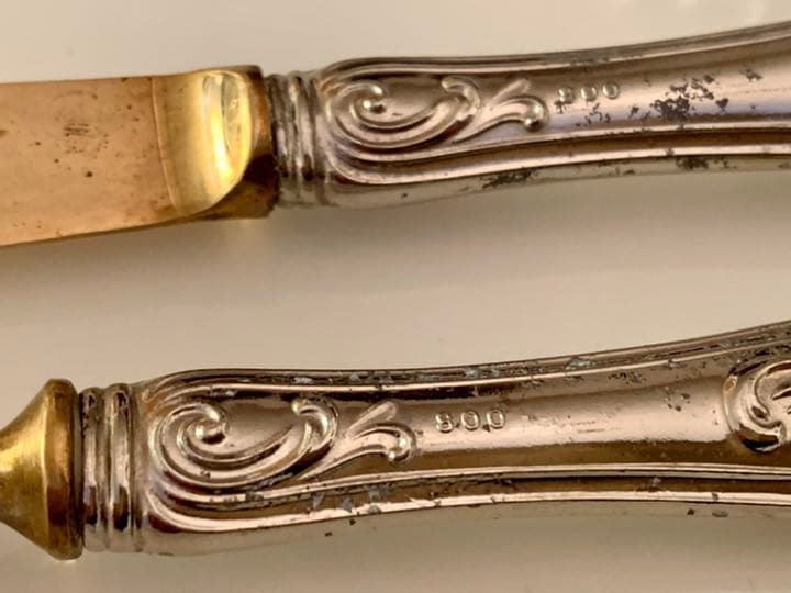 ドイツ　アンティーク ゾーリンゲン　シルバー800 デザート　フォークとナイフ