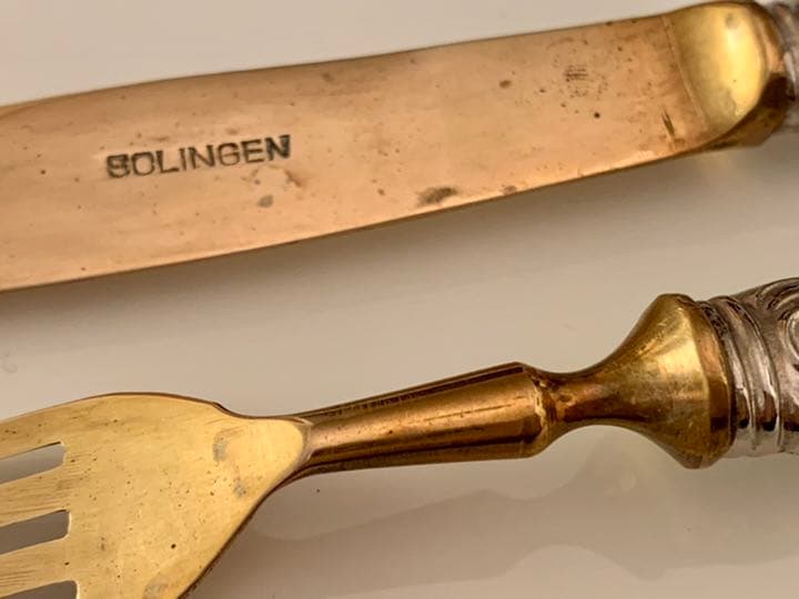 ドイツ　アンティーク ゾーリンゲン　シルバー800 デザート　フォークとナイフ