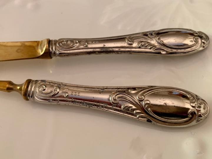 ドイツ　アンティーク ゾーリンゲン　シルバー800 デザート　フォークとナイフ