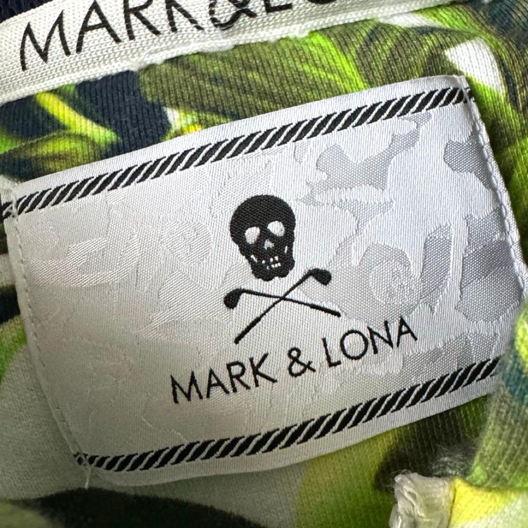 MARK&LONA ジップアップパーカー ラインストーン スカル ボタニカル L