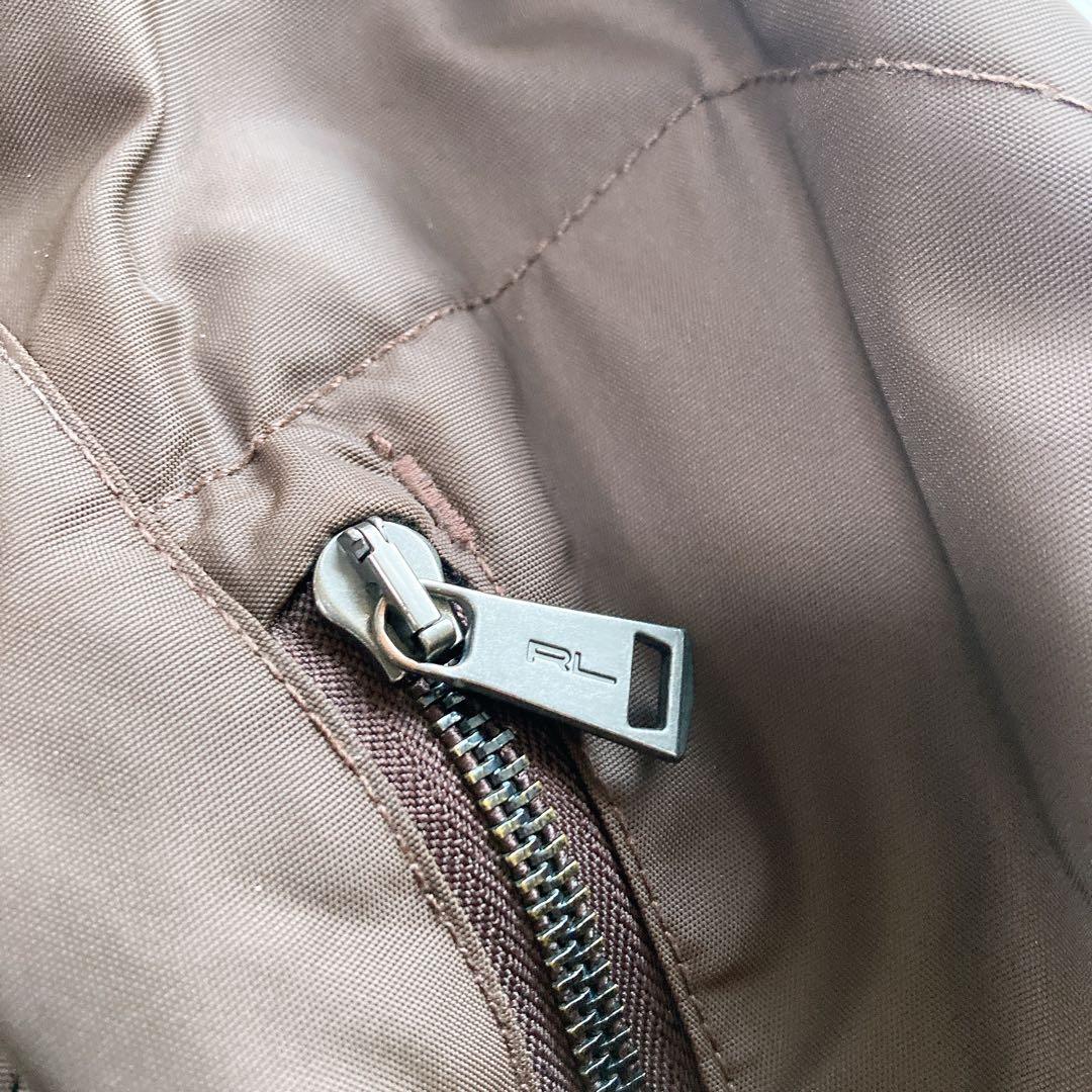 ラルフローレンブラックレーベル ミリタリージャケット ナイロンコート 茶 S