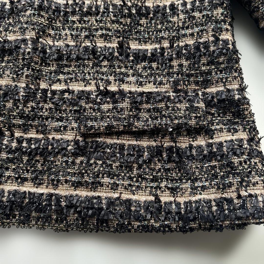 美品　ドゥロワー　ツイード　バックジップブプルオーバー