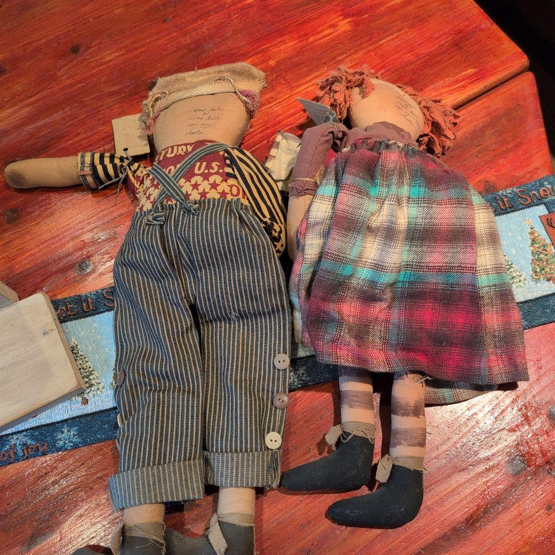 カントリードール、アン＆アンディ　作家さんのハンドメイド