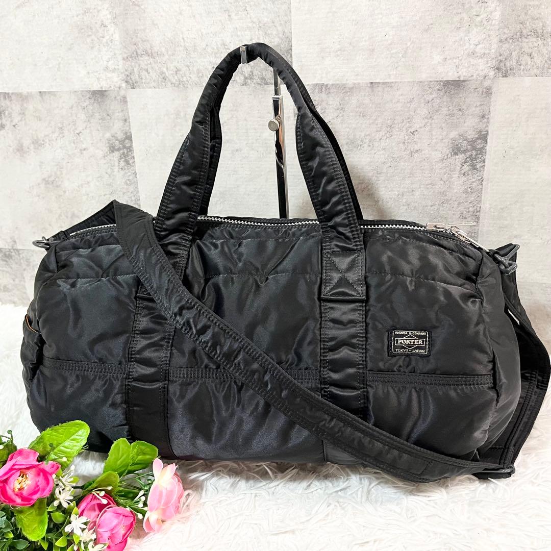 極美品　廃盤 ポーター タンカー ボストンバッグ2way ブラック