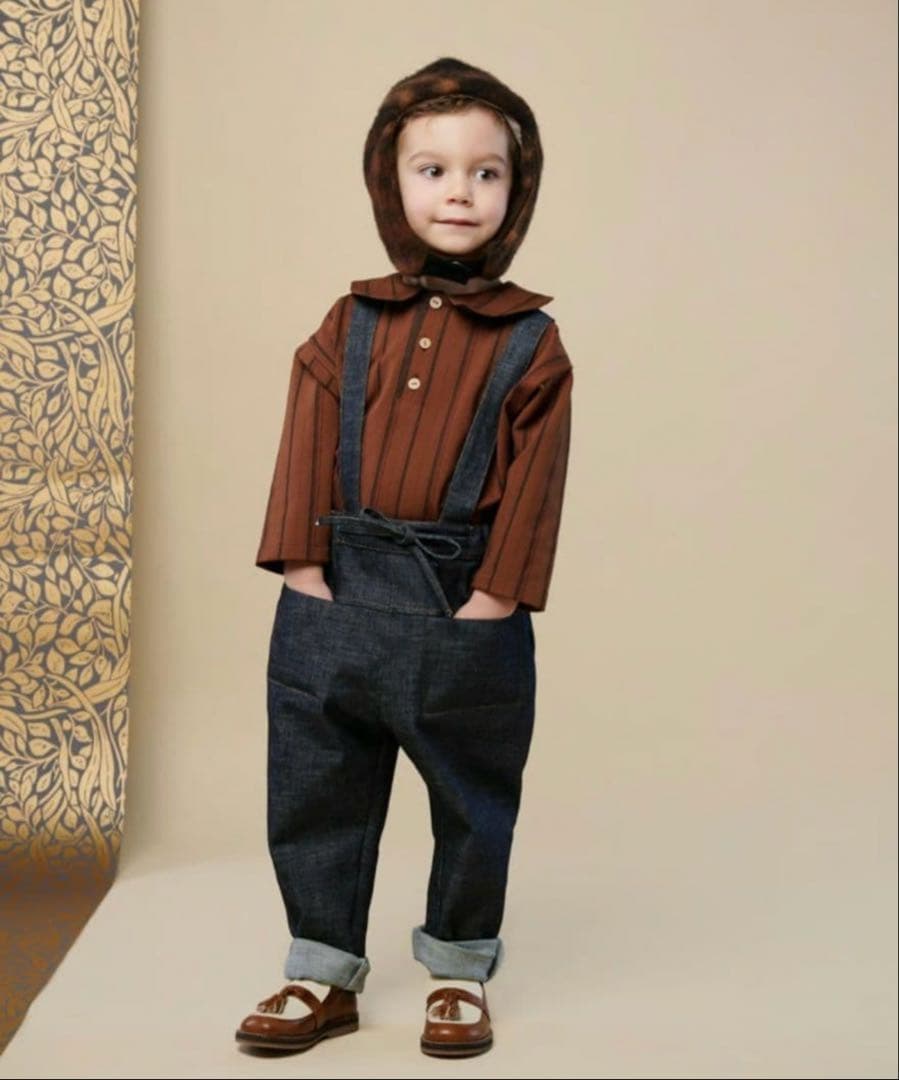 HELLO LUPO サスペンダー付きデニムパンツ