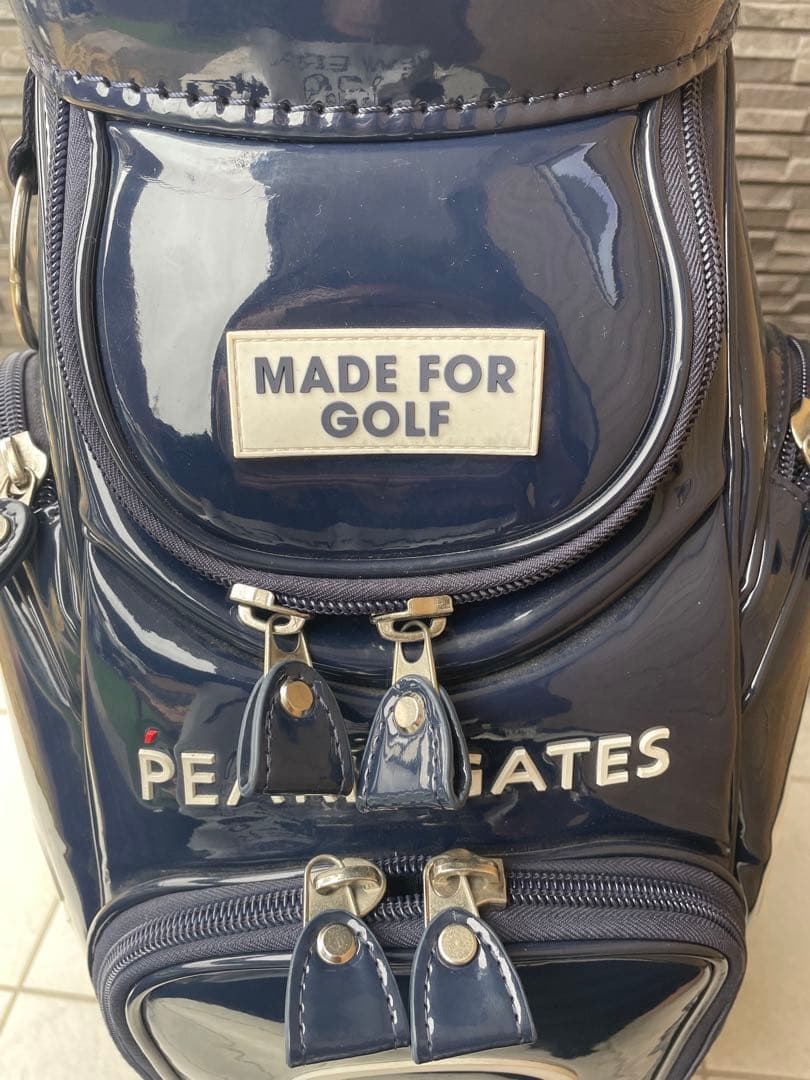 PEARLY GATES ゴルフバッグ エナメル ネイビー