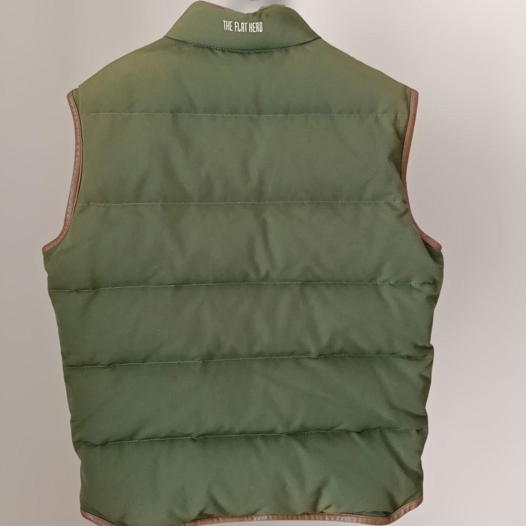 THE FLAT HEAD ダウンベスト オリーブグリーン サイズ40(L)
