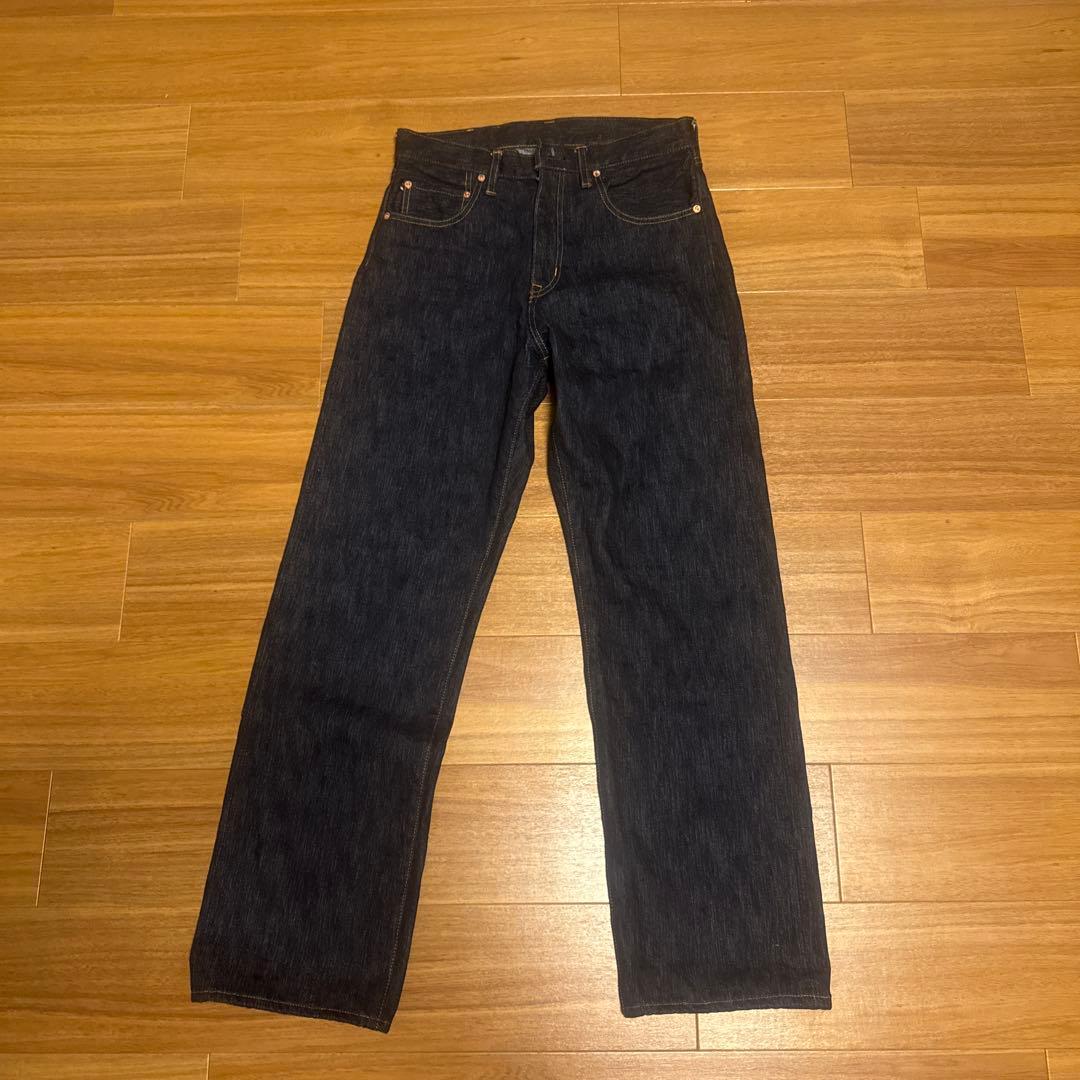 児島ジーンズ　19オンス　スラブワイドデニム　W32
