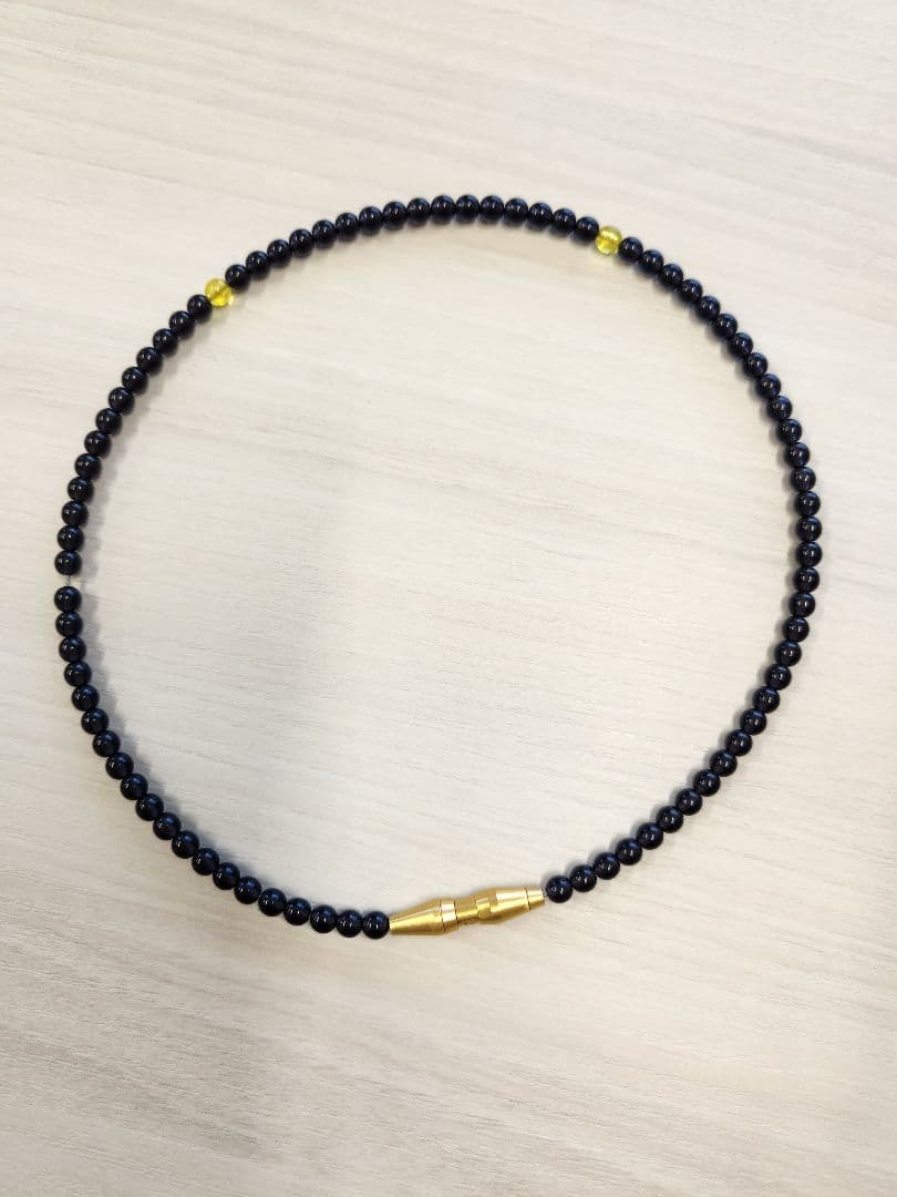 ファイテン　クリスタルタッチネックレス 黒　45cm