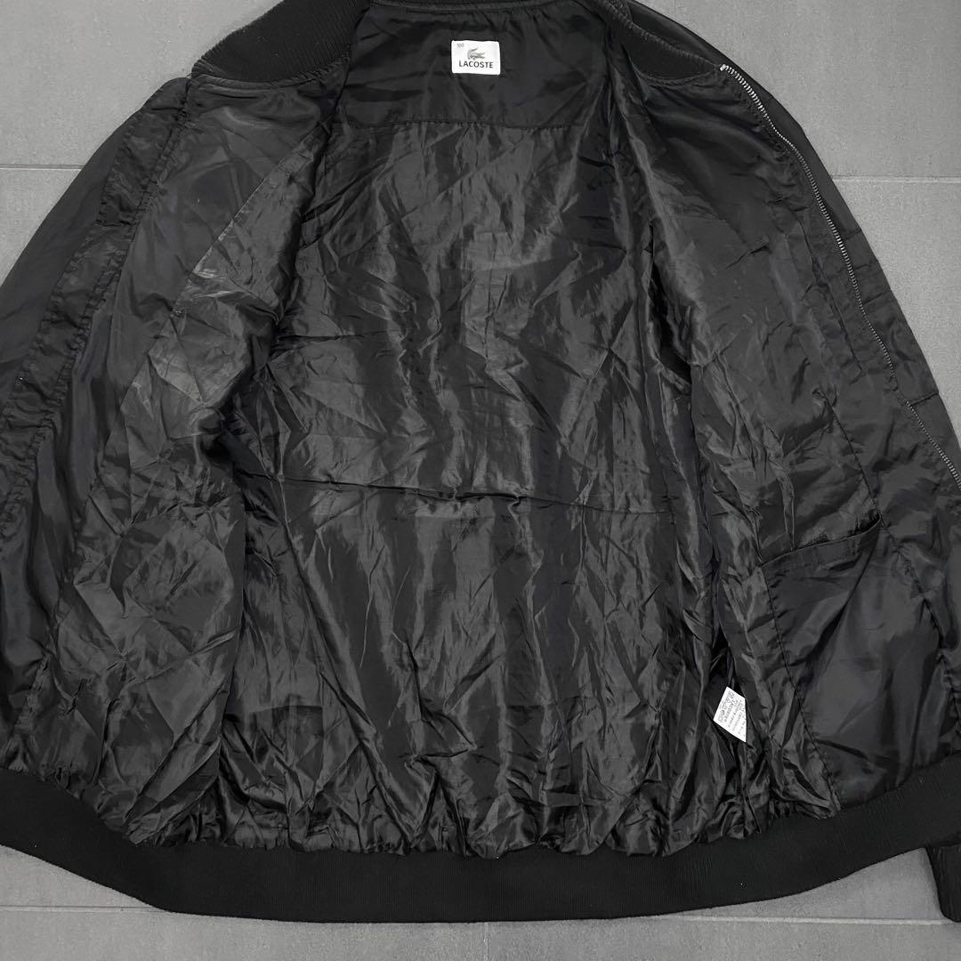 ラコステ MA-1 ジップアップ ブルゾン ブラックsize100 XL