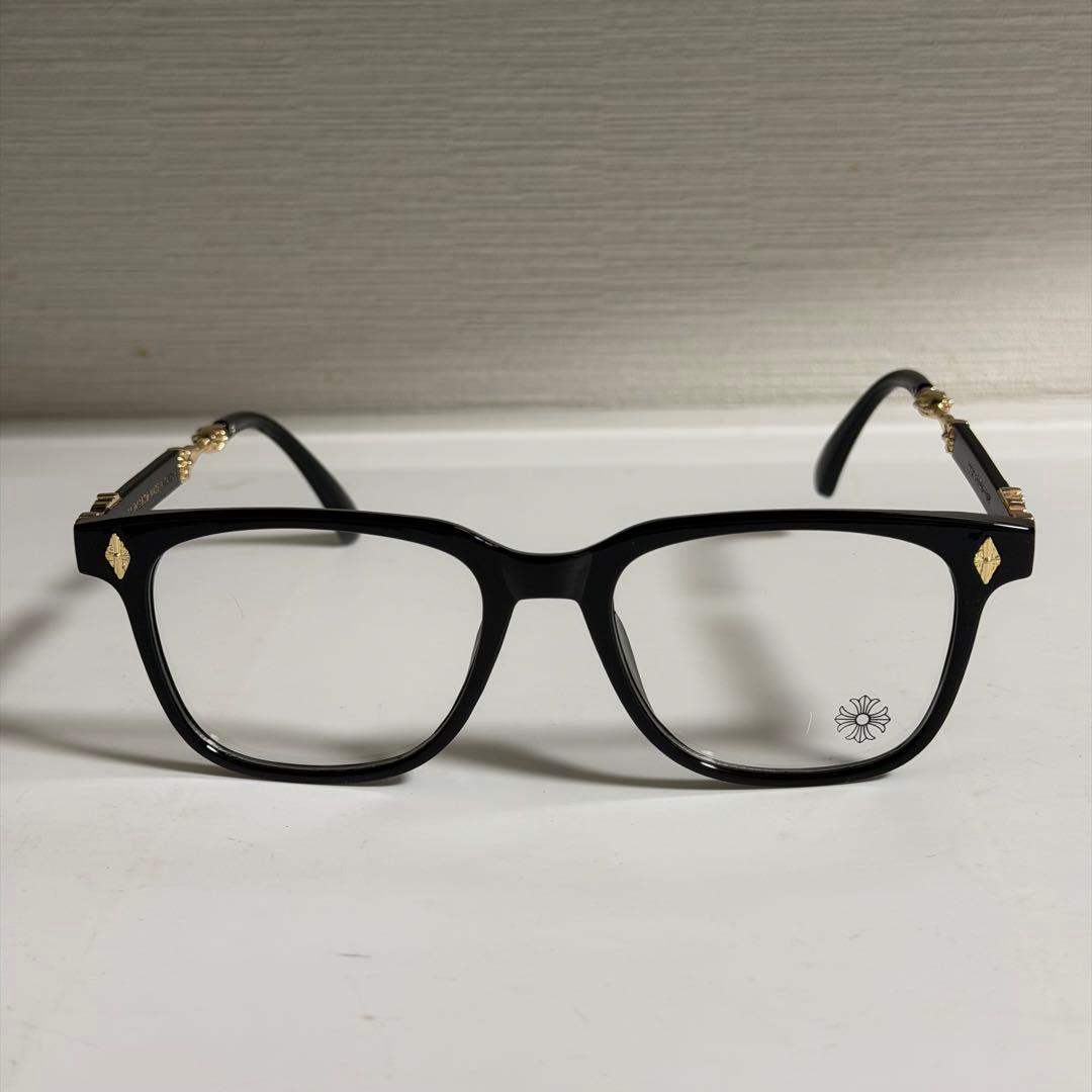 装飾ゴールド伊達メガネ 「クロムハーツ好き必見‼︎」メガネ サングラス