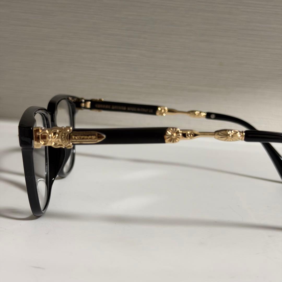 装飾ゴールド伊達メガネ 「クロムハーツ好き必見‼︎」メガネ サングラス