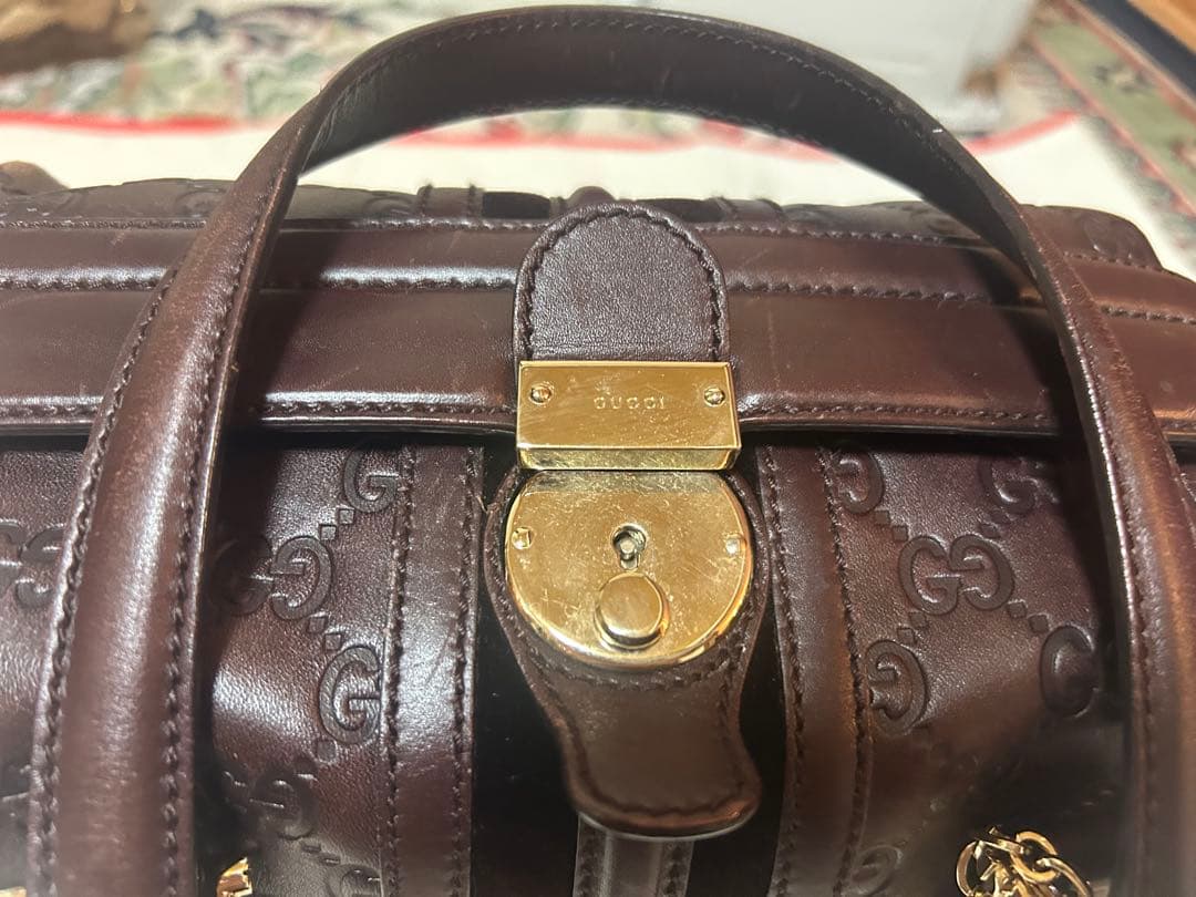 Gucci ブラウンレザー ハンドバッグ