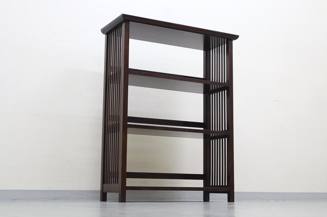 松本民芸家具 117型 書棚 本棚 飾り棚 棚 シェルフ 格子 水目桜 無垢材