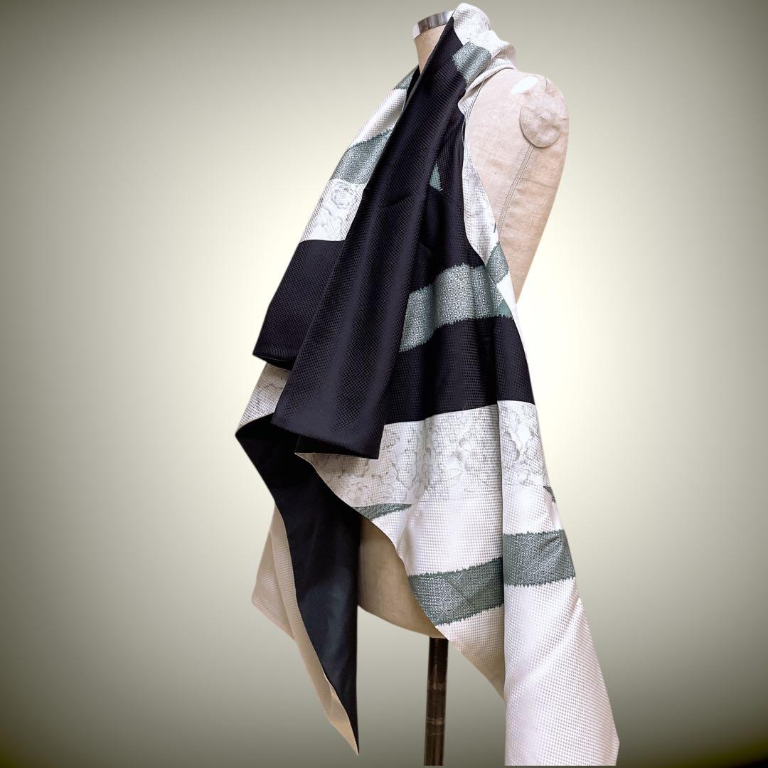 スクエア変型ジレ 着物リメイク リバーシブル フリーサイズ J71227