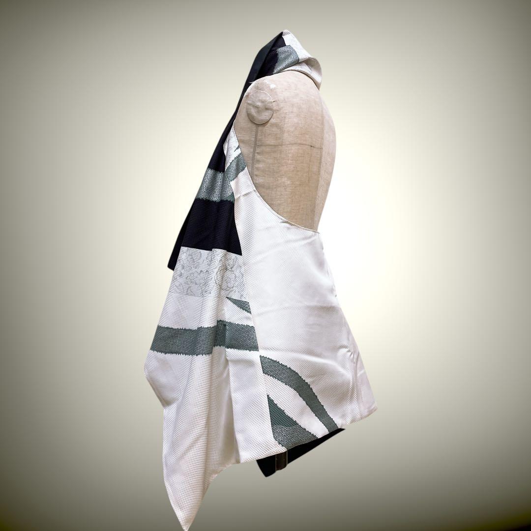 スクエア変型ジレ 着物リメイク リバーシブル フリーサイズ J71227