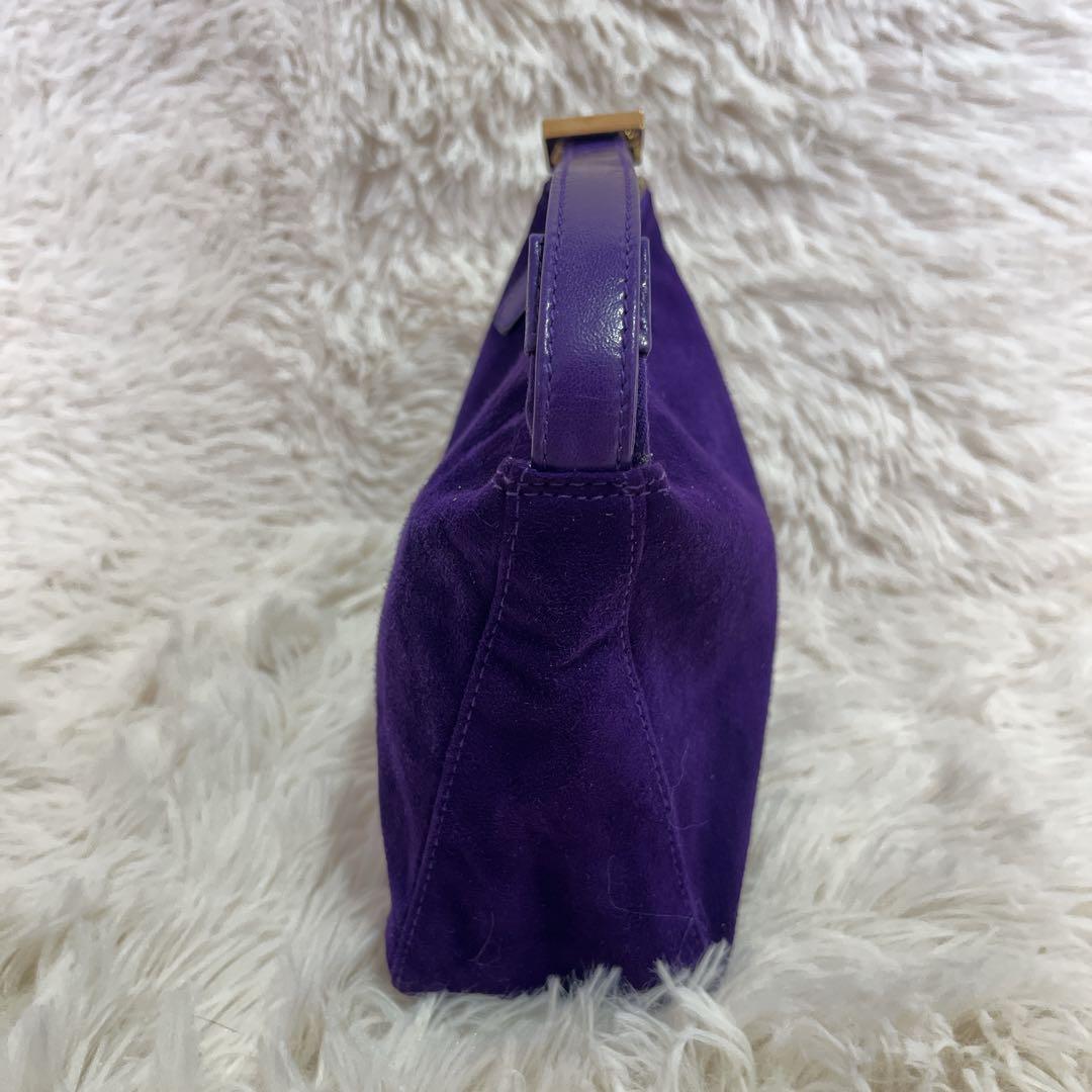 【外部美品】FENDI フェンディ 金具 ワンショルダー スウェード バッグ