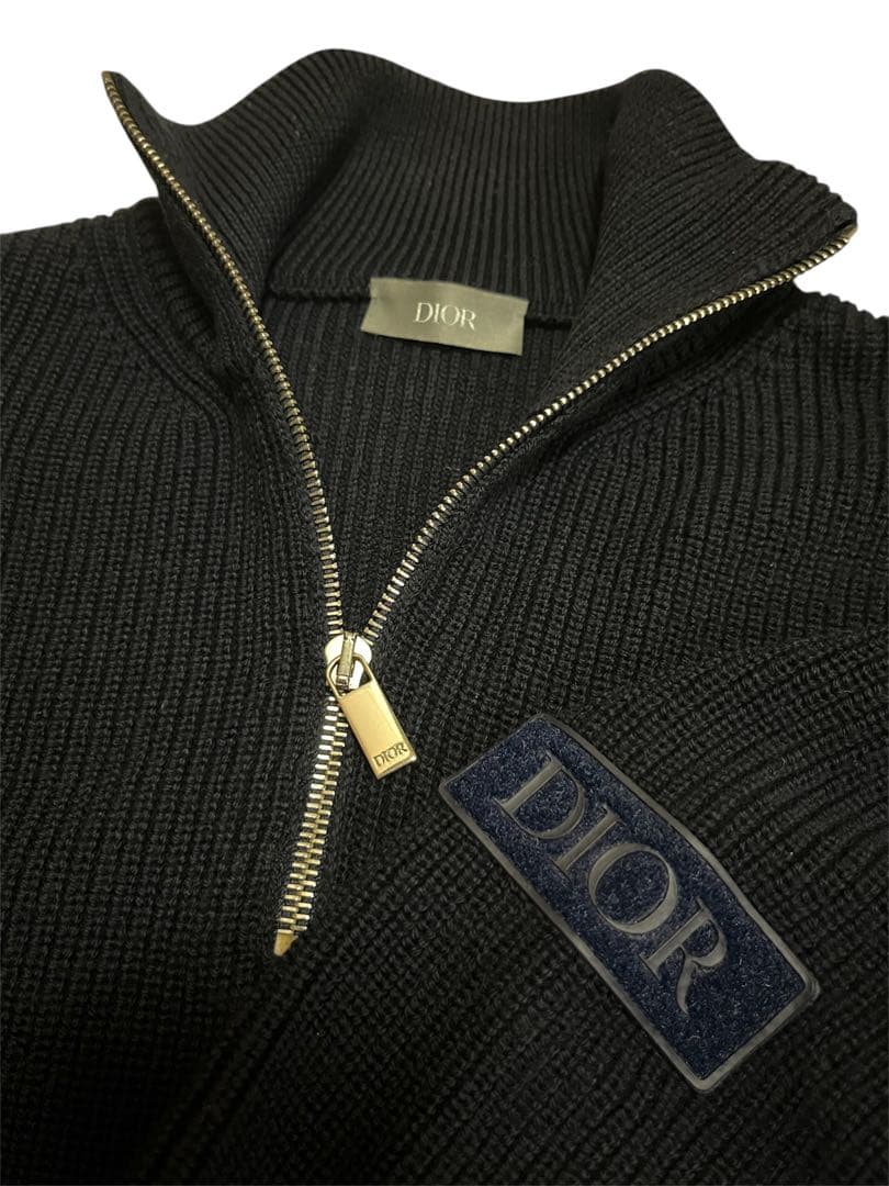 ひ*げ様 DIOR ディオール ハイカラー ジップセーター メンズ レディース