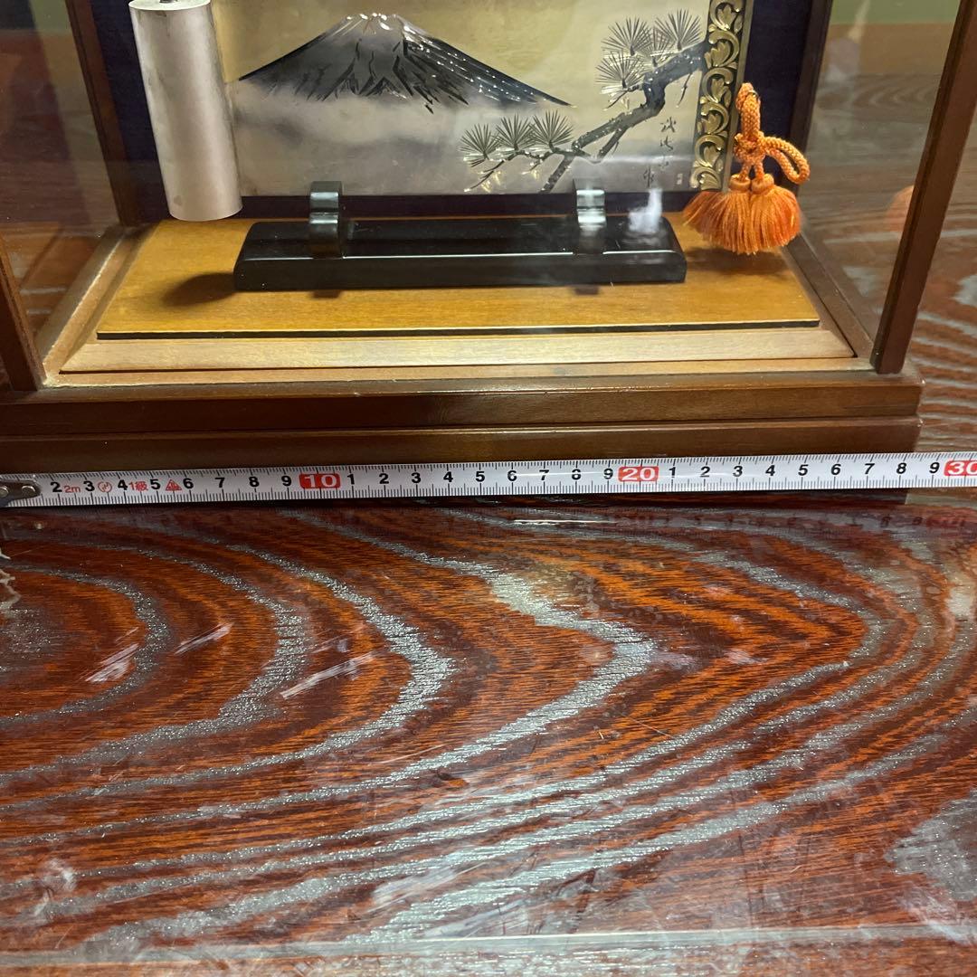 純銀製　富士の巻物　武比古作