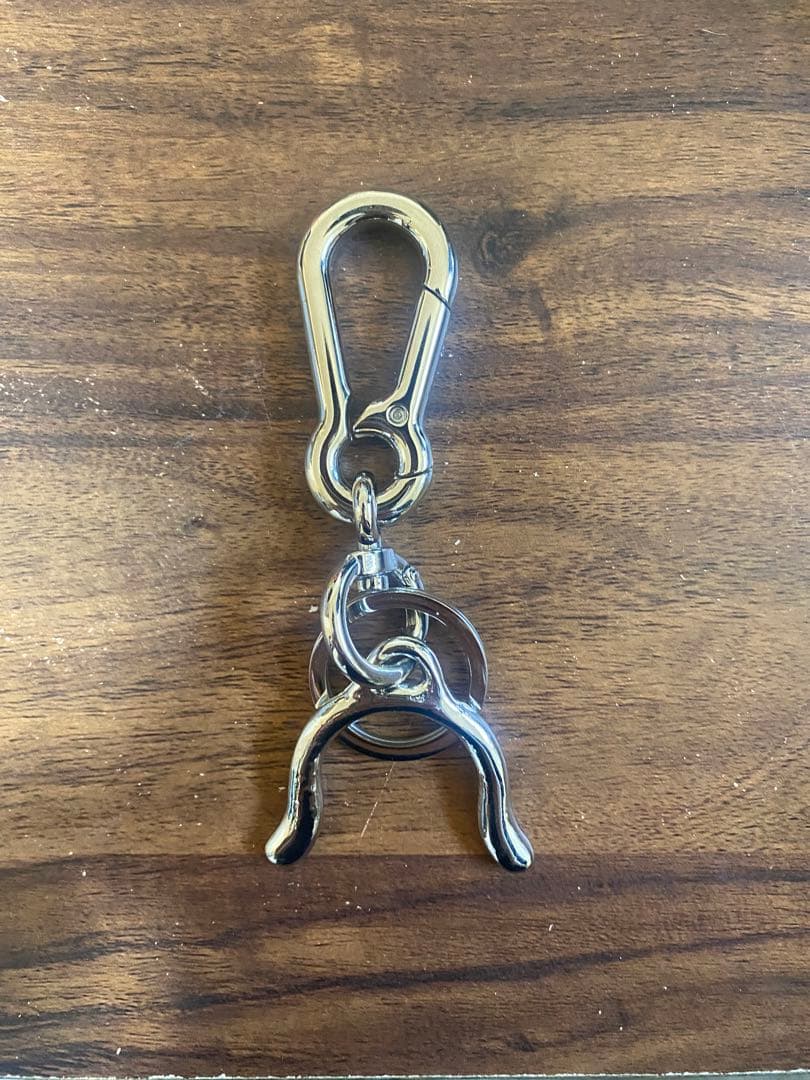 HIDAKA シルバー カラビナ付きキーホルダー