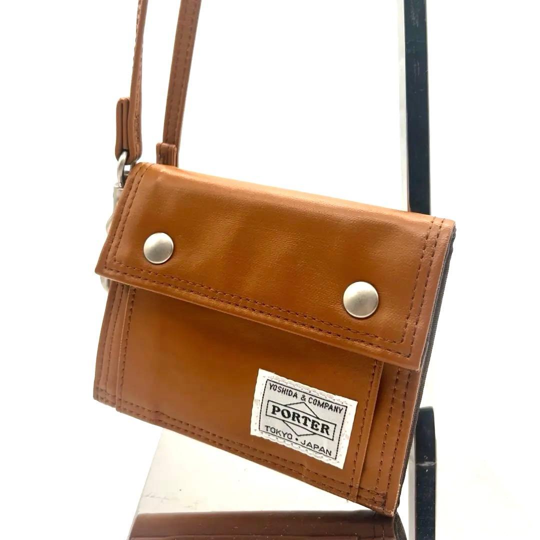 美品　PORTER ポーター　FREE STYLE 財布　ショルダーウォレット