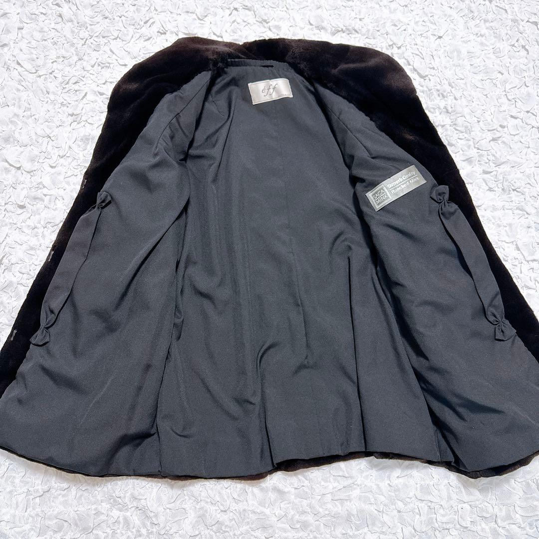 サガミンクロイヤル　ファーコート　ショート丈　銀サガ　シェアードミンク　eff