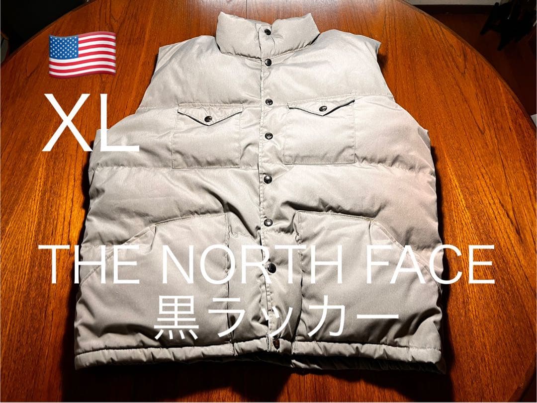 貴重！80's 黒ラッカー！THE NORTH FACE ダウンベスト茶タグ
