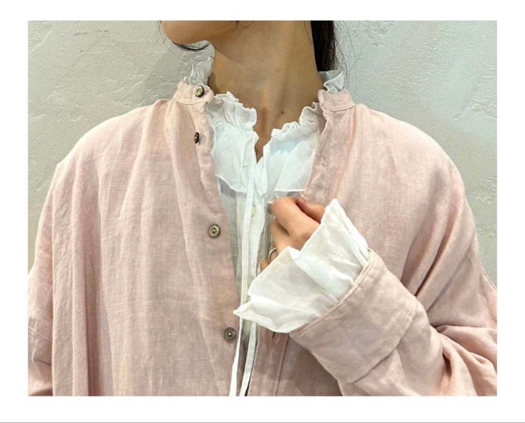 お値下げ nest Robe ネストローブ 天然染めリネンビックシャツワンピース