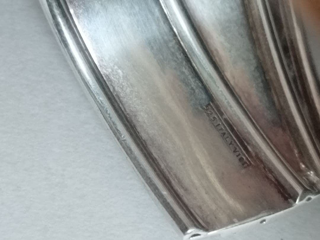 Italy イタリア ヴィンテージ シルバー ブレスレット バングル ボーンカフ