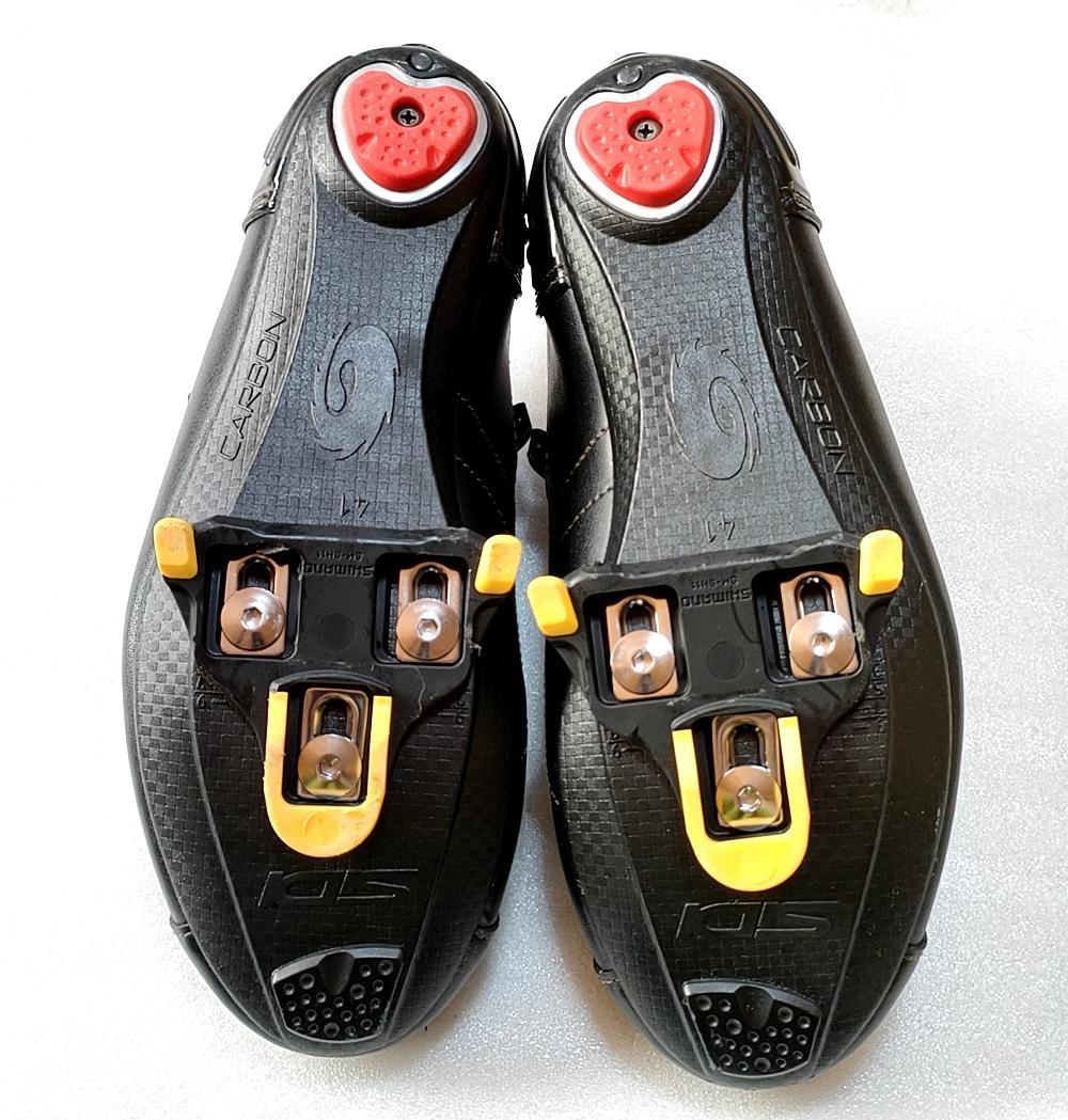 美品 SIDI 女性用 ビンディングシューズ 41 ロードバイク ペダル付き