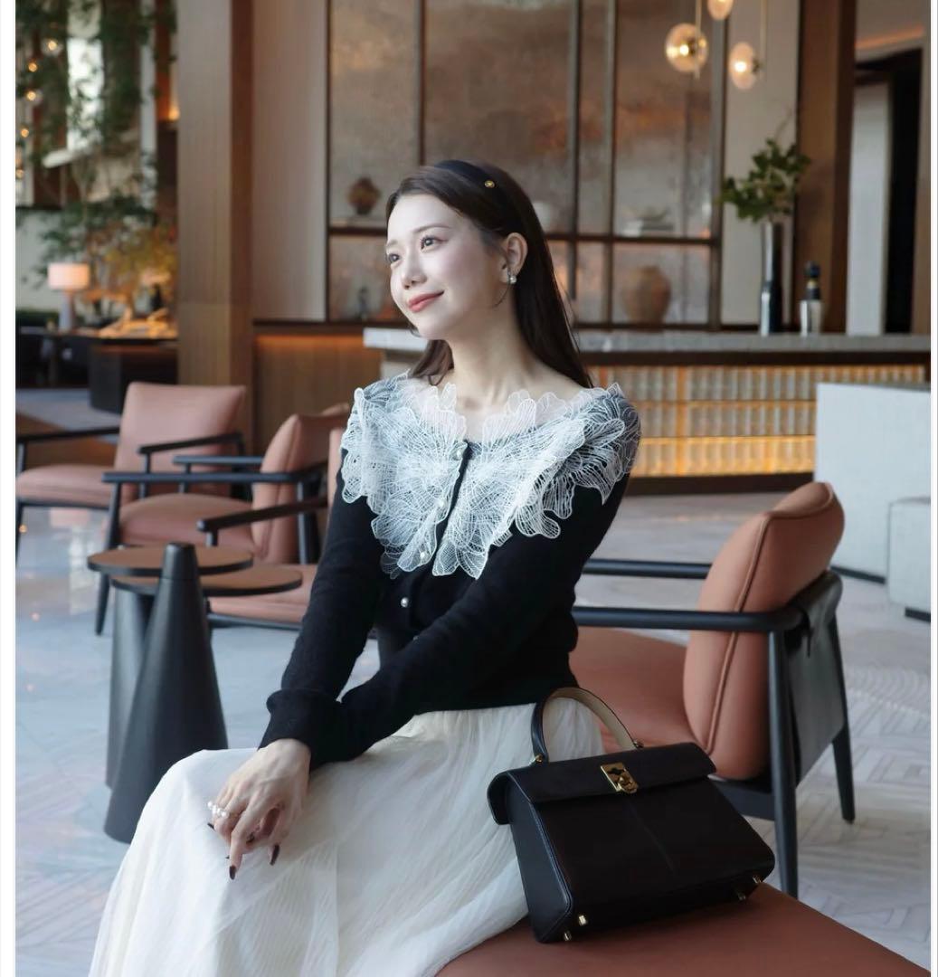 【新品未開封】 poláura レースフリルカーディガン