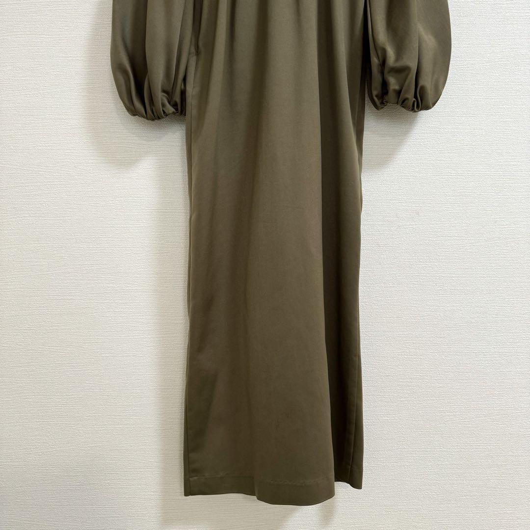 louren pintack sleeve dress M カーキ オケージョン