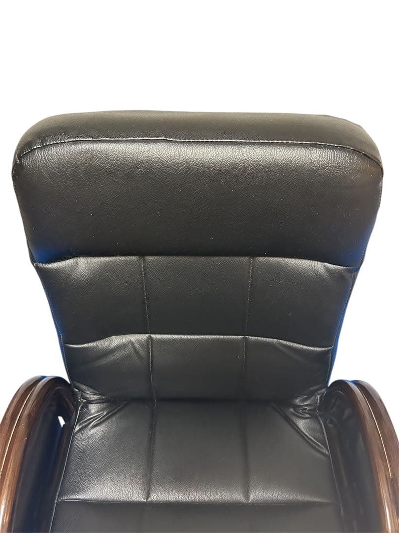 合皮張りリクライニングチェア　回転式座椅子