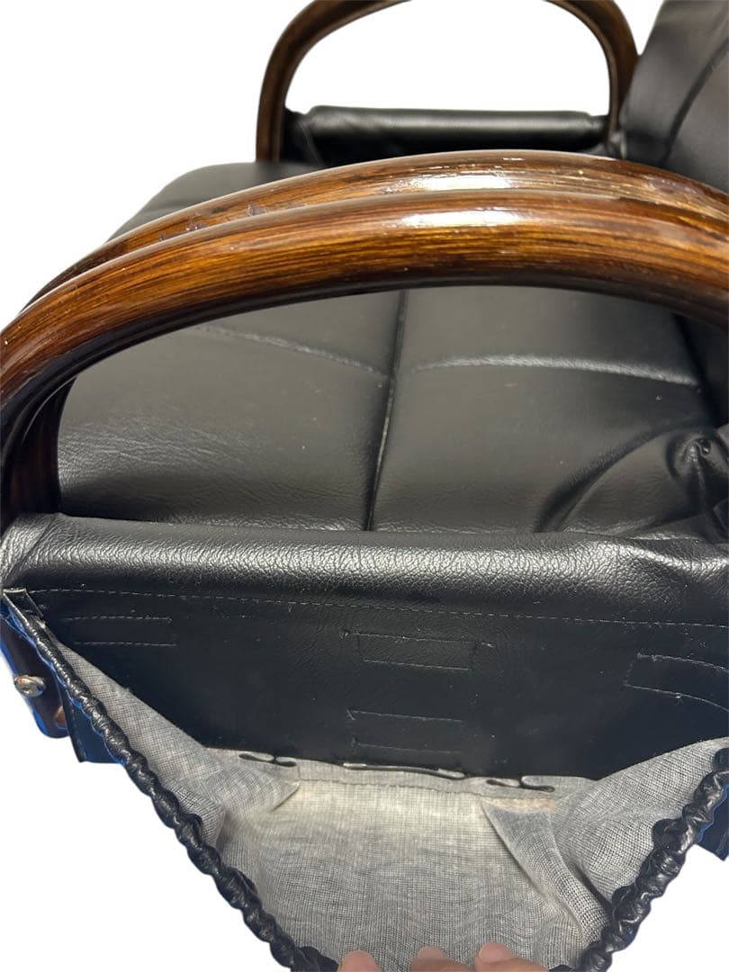 合皮張りリクライニングチェア　回転式座椅子