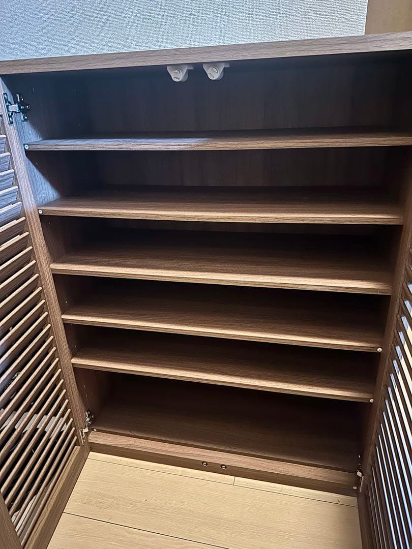 ニトリ シューズボックス 幅75cm 玄関収納 ブラウン シューズラック